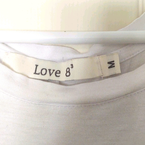 White Crew Neck Sleeveless Tee - Picture 2 of 5